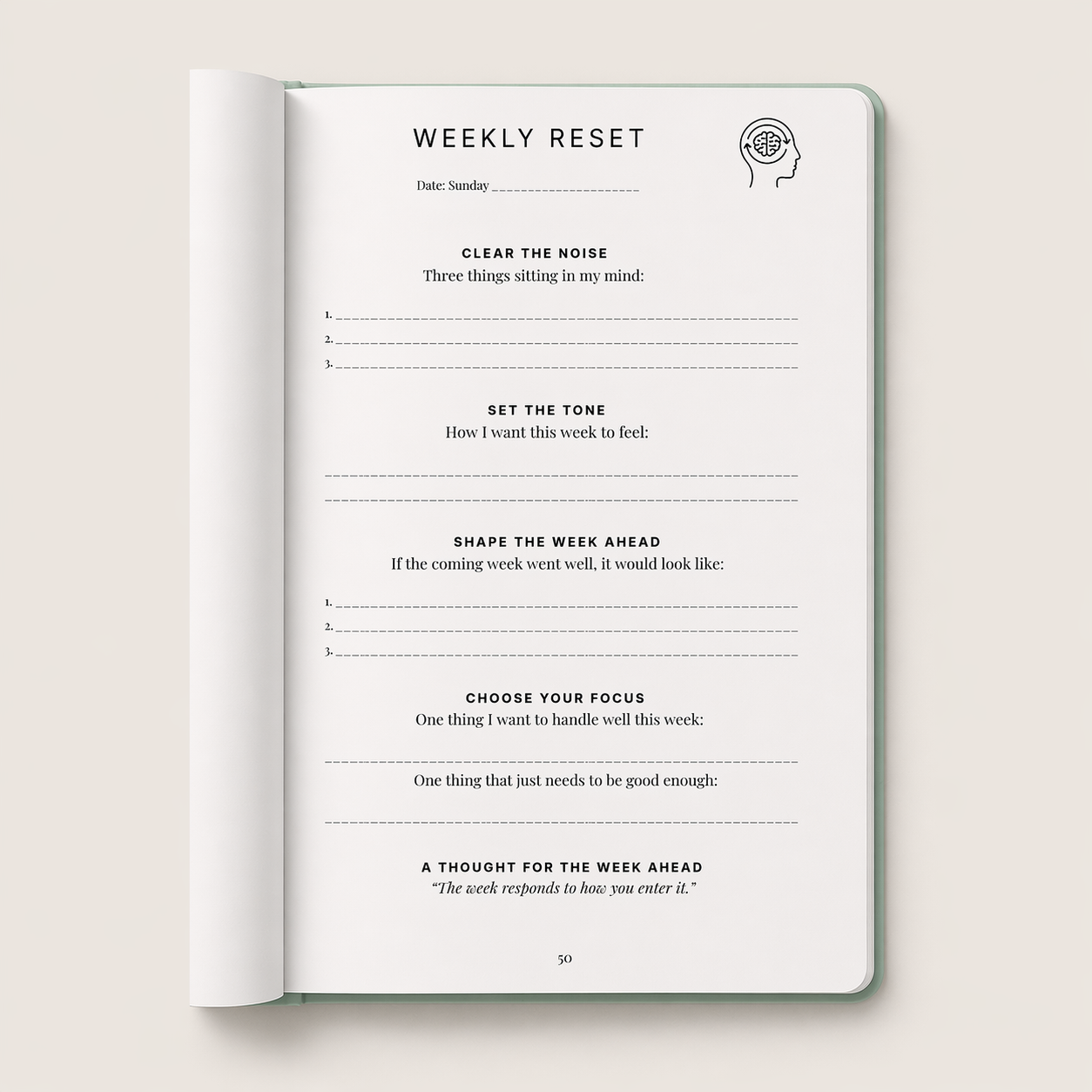 Sunday Scaries™ | Reset Journal